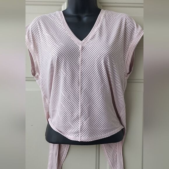 Lululemon Women's Sheer Striped Top Size 4 - Picture 2 of 10